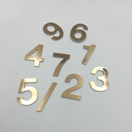 Stainless Steel Rose Gold House Number Plate 2cm Heightfeng Shui Supplement