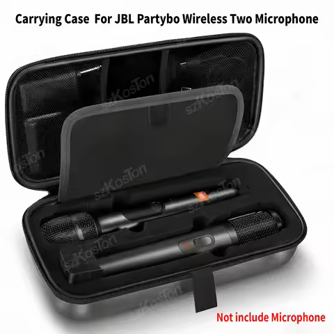 Travel Carrying Case Compatible with JBL Wireless Two Microphone System & Partybox Mic Karaoke Handh