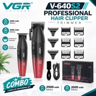VGR V-640 S2 Professional Grooming Kit 2-in-1 Hair Clipper Trimmer 2000mAh 2500mAh Ceramic Blade Cor