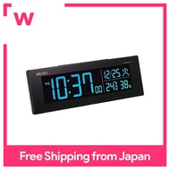 Seiko Clock Seiko Clock Display Clock Alarm Clock Alarm Clock Electric Wave Digital AC Type Color LCD Series C3 01: Black Body Size: 7.3 x 22.2 x 4.4cm BC406K