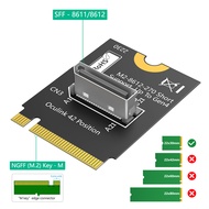PCI-e 4.0 x4 to OcuLink SFF-8612 4i Host Adapter For M.2 NVME Key M to SFF-8611/8612 Adapter Card fo