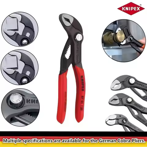 KNIPEX Tools Cobra Water Pump Pliers 8701125 8701150 8701180 8701250 8701300 German Water Hose Plier