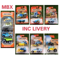 MATCHBOX 2018-2023 INC CROP MASTER BACKHOE SPEED TRAPPER MINI CARGO ROAD STRIPE KING FORD F-550 5-PA