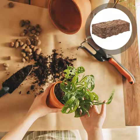 500g Orchid rose nutrient soil coconut shell brick, coarse coconut coir coconut block