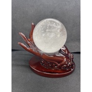D4565 Crystal Ball Seat, Resin Seat Platform, Ore Base Bergamot Guanyin If You Like, Can Place An Or