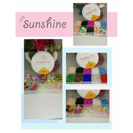 DIY bead package with 10 compartments + elastic string
