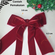 10 cm - Price per 10 cm | Large Size Velvet Ribbon | Ribbon beludru size 7.5 cm 6 cm 5 cm