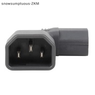 [snowsumptuous] 3pin Male To Female Extend 90 Degree Down Up Angle AC Converter IEC 320 C14 To C13 L