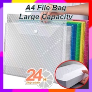 🔥24 Hours🔥A4 File Bag Thickened Large-capacity Storage Student  Information Pocket Folders Stationery Paper Orgainzers
