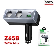 HOCO Z65 Z65A Z65B หัวชาร์จในรถยนต์ เพิ่มช่องจุด Cig ชาร์จเร็ว PD / QC กำลังไฟสูงสุด 240W Car charge