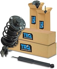 TRQ Front &amp; Rear Shock Complete Loaded Strut Spring Assembly 4 Piece Kit Set for 2003-2009 Saab 9-3 Front Wheel Drive (excluding Convertible)