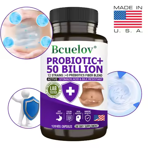 Premium Probiotics Prebiotics Digestive Enzymes 50 Billion CFU - Gut Health Weight Support Digestion