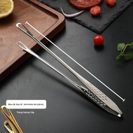 Kẹp BBQ Đa Năng Bằng Thép Không Gỉ 304 Phong Cách Hàn Quốc Chiều Dài Mở Rộng Kẹp Thực Phẩm Bít Tết Đ