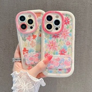 Phone Stand Case Realme 5 5S 5i 6i C3 C3i 8 8i Note 60 60X 50 C75 C73 Flower Graffiti PFK999A