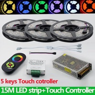 15M 5050 RGB SMD 60Leds/M Flexible Led Strip +RF Dimmer Remote Controller+Power