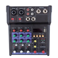 F4 Mini Mixing Desk Professional Home Use with Dual Microphones Bluetooth Portable Outdoor Recording