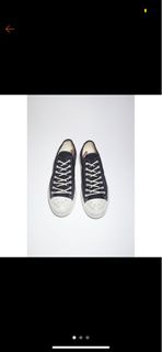 Acne Studios LOW TOP SNEAKERS Black低筒帆布鞋(價可議！）