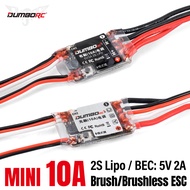 NEW DUMBORC 10A ESC Mini 10A Brush Brushless ESC Remote Control ESC 2S Lipo 5V/2A BEC For 1/18 1/24 