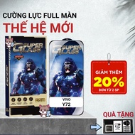 Vivo Y72 5G Meocase premium full screen tempered glass | Screen protector for Vivo