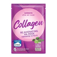 WATSONS Love My Glow Collagen Rejuvenating HA Mask 1S - Cica & Jeju Spring Water Biodegradable Mask 
