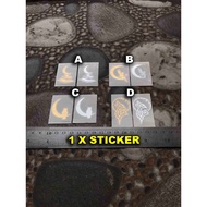 Crescent Moon and Purnama Logo Sticker for Les Paul Guitar Headstock Gibson Model Lp Sg Electric Aco