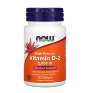 Now Foods, Vitamin D-3, 50 mcg (2,000 IU), 30 Softgels