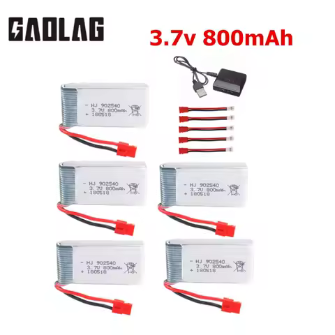 3.7V 800mAh Lipo Battery Charger Set for Syma X5 X5HC X5HW X5UC X5UW RC Drone Spare Parts 902540 3.7