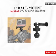 N-Star Universal Cold Shoe Adapter Ball Mount RSX RS Y16 Y15 Gopro Insta 360 Sjcam Dji X2 X3 Quad Lo