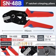 Wire Terminal Crimper Ratcheting Tool with Interchangeable Dies for PH2.0 XH2.5 JST2.5 VH3.96 SN-48B