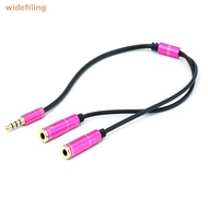 widefiling 3.5mm Audio Splitter Cable For Computer Laptop Jack 3.5 Mm 1 Male To 2 Female Microphone 