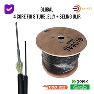 GLOBAL 2 4 6 8 12 CORE FIG 8 TUBE JELLY 1KM - 2KM / 1000M - 2000M KABEL FO FIBER OPTIK