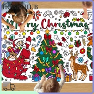 HOBBYHUB Christmas Coloring Poster for Kids, Large DIY Doodle Tablecloth, Funny Drawing Paper Xmas C