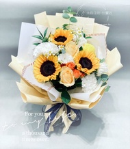 驕陽 向日葵鮮花花束 畢業花束 祝福花束