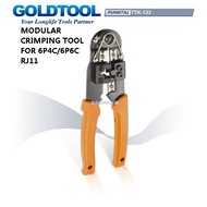 Modular Network Cable Crimping Stripping Cutting Crimper Stripper Cutter Tool for 6P4C / 6P6C / RJ11