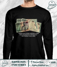 Kaos Lengan Panjang Bayar Hutang Susah Nagih Hutang Penagih Hutang - Kaosilogis