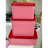 Tupperware Rosa Keeper Level Set 6.5L/9.4L/12L Red