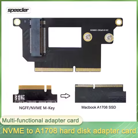 Used for NVMe M.2 SSD Solid-state Drive To 2016 2017 MacBook Pro A1708 SSD Adapter Card 2230 2242