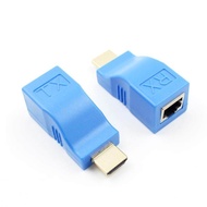 Hdmi Extender to Rj45 Lan Network Extension Transmitter Receiver Tx Rx Cat5E Cat6 Ethernet Cable V1.4 30M 4K Hd Tv 1080P