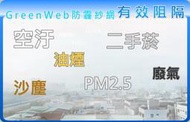 60公分寬&amp;德國製造 GreenWeb防霾防灰塵紗網 多項認證 防PM2.5紗網 防塵紗窗 防過敏紗網-高雄可到府