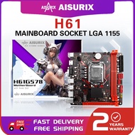 AISURIX H61 Motherboard Mobo LGA 1155 CPU Socket I3/I5/I7 Micro ATX Intel DDR3 H61G578