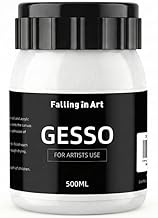 Falling in Art 16.9 Oz White Gesso Primer for Acrylic Painting for Oil Paints, Non-Toxic Canvas Surf