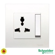 Schneider SWITCH VIVACE KB113LS 1G 3PIN UNIVERSAL SOCKET WITH SWITCH -LTA43