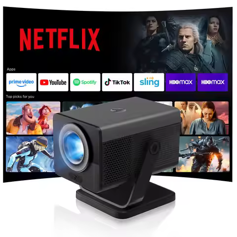 HP MC450 Projector Netflix license FHD 720P Allwinner H726 Android 14 Dual Wifi6 BT5.4 Home Cinema B