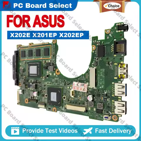 X202E X201EP Laptop Motherboard For ASUS VivoBook X202EV X202E X202EP Q200E S200E Mainboard With I3 