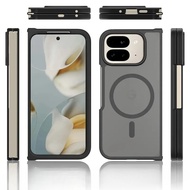 Clear Magnetic Case For Google Pixel 10 Pro Fold 9 Pro Fold Wireless Charging Matte Translucent Shoc
