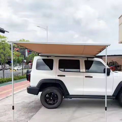 Large Outdoor Portable Car Awning Rain Side Tent Canopy Camper Roof Side Awning Tent Aluminum Pole C