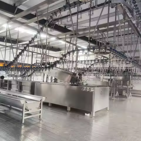 Automatic Chicken Slaughterhouse Production Line 1000 BPH Poultry Equipment