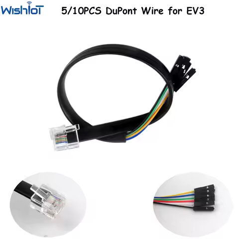 5/10PCS 25CM MOC Extension Wire Female 6P Connector to Building Blocks Crystal Head for Micro:bit Ro