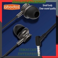 Abodos Earphone Original 3.5mm Audio Jack In Ear Bass Earphone With Mic Control Bass Handfree Wired 