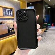 1ชิ้น เคสโทรศัพท์สีดำเรียบง่ายป้องกันลายนิ้วมือขอบยกทรายพ่นทราย เข้ากันได้กับ IPhone 17/17 Pro/17 Pr